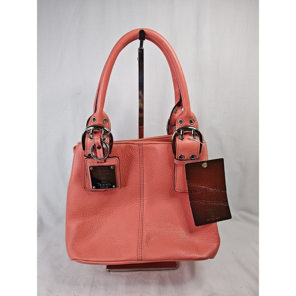 Tignanello Coral Leather Perfect 10 French Tote Shoulder Bag Purse NWT T98505